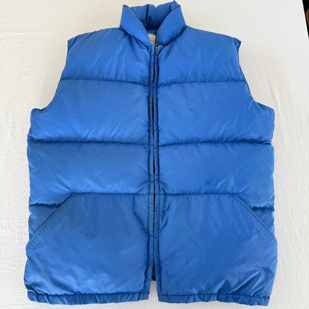 REI Vintage 80s Goose Down Vest | Royal Blue | Men’s Large